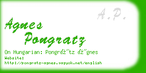 agnes pongratz business card